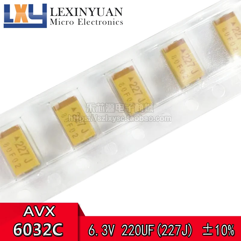 50 шт. AVX оригинальные тантала 6032C 6 3 V 220 мкФ (227J) 10% TAJC227K006RNJ Бесплатная доставка -