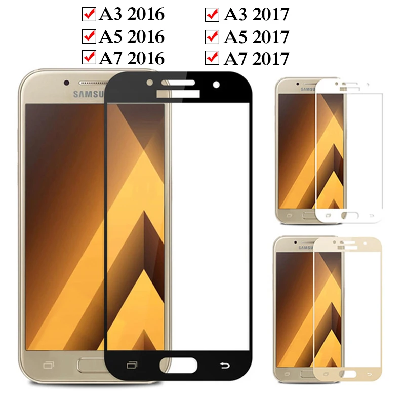 Защитное стекло для samsung Galaxy A5 A7 A3 защита экрана samsong glaxay a 3 5 7 glas tremp полная защита