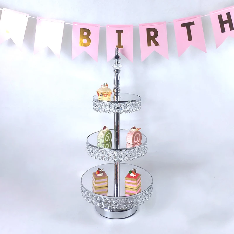 Новинка 2020 г. серебряные трехуровневые/2-уровневые хрустальные бусины подставка