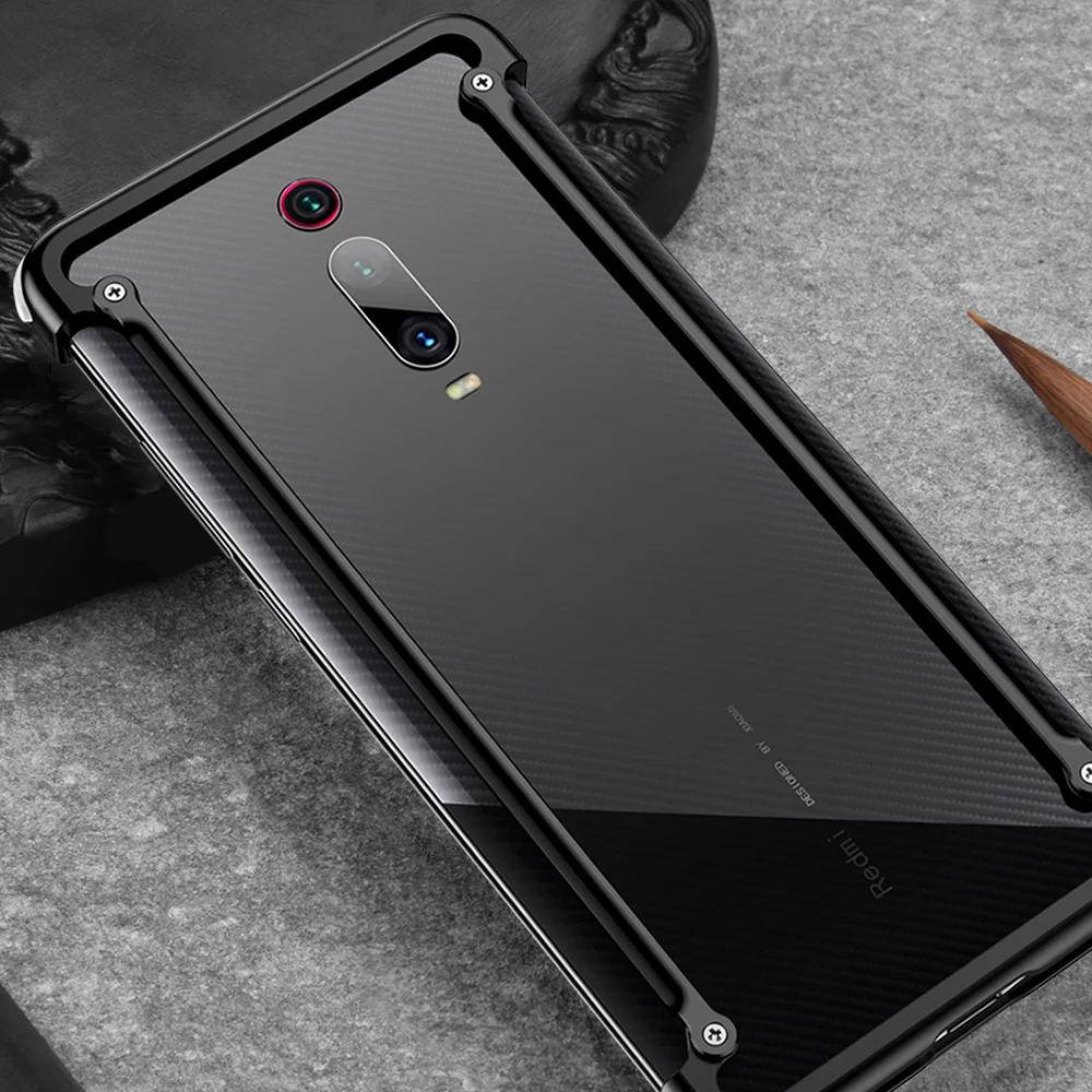 Металлический чехол с подушкой безопасности для Redmi Note 7 Redmi K20, персональный металлический бампер, чехол для Redmi Note 7 Pro K20 Pro, чехол для телефона