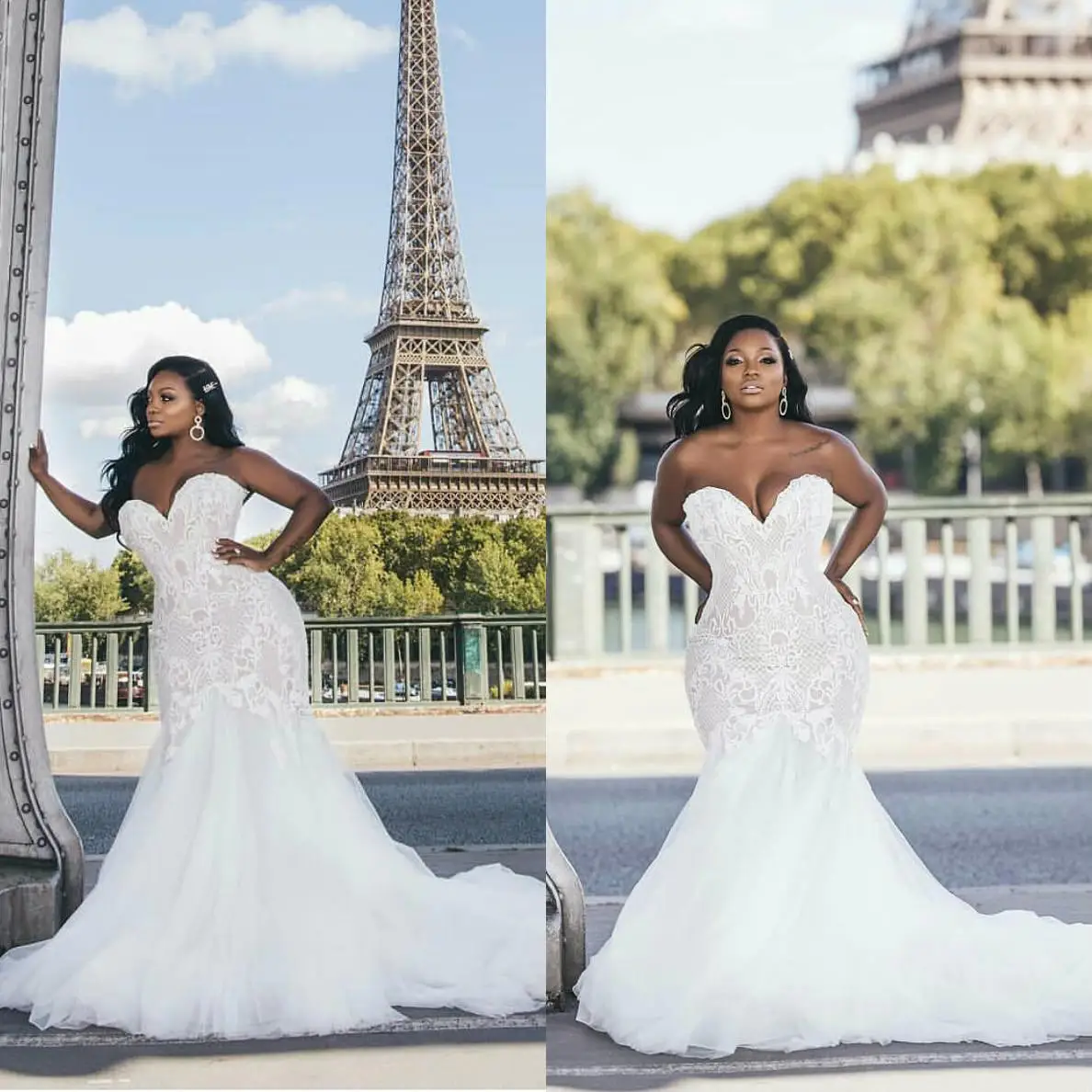 

Sweetheart Mermaid Wedding Dresses 2022 Sexy Lace Appliqued Tulle Skirt Long Plus Size Bridal Gowns South Africa Vestidos De