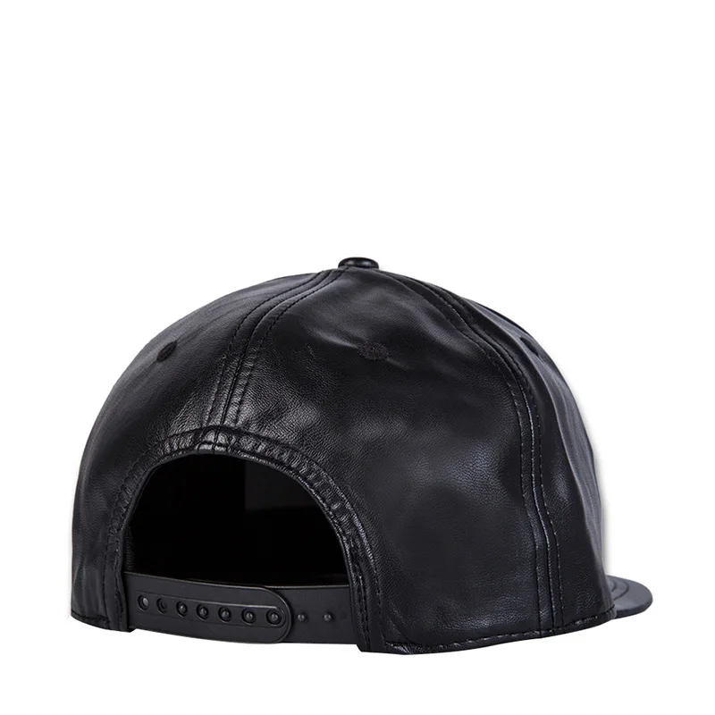 Black Leather  Metal Jesus Baseball Cap Adjustable Snapback Hats Gorras Hip Hop Style for Women Gold Belt Summer Drop Shipping
