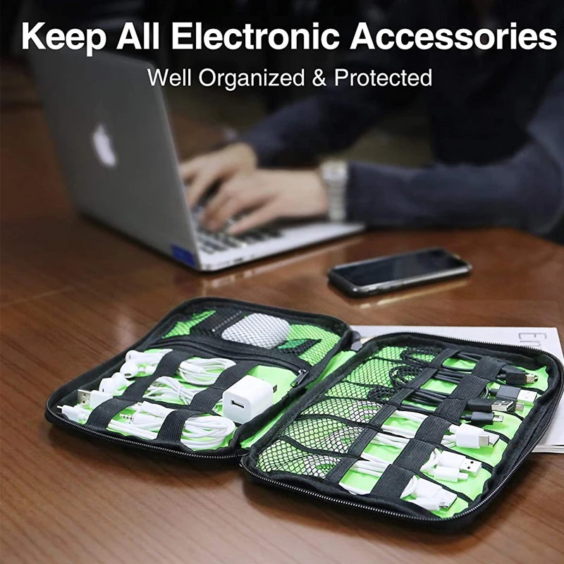 Pаспродажа Дорожный органайзер для кабелей, сумка, водонепроницаемый портативный электронный органайзер для USB-кабеля, шнура, телефона, зарядного устр...