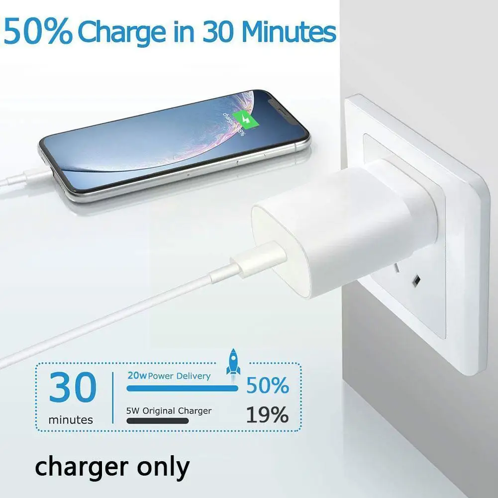 

20w Pd Charger For 12 Mobile Phone Charger Type-c 20w 12 Fast 12 Charger 12pro Flash 12mini For Pro Charger Max W7y5