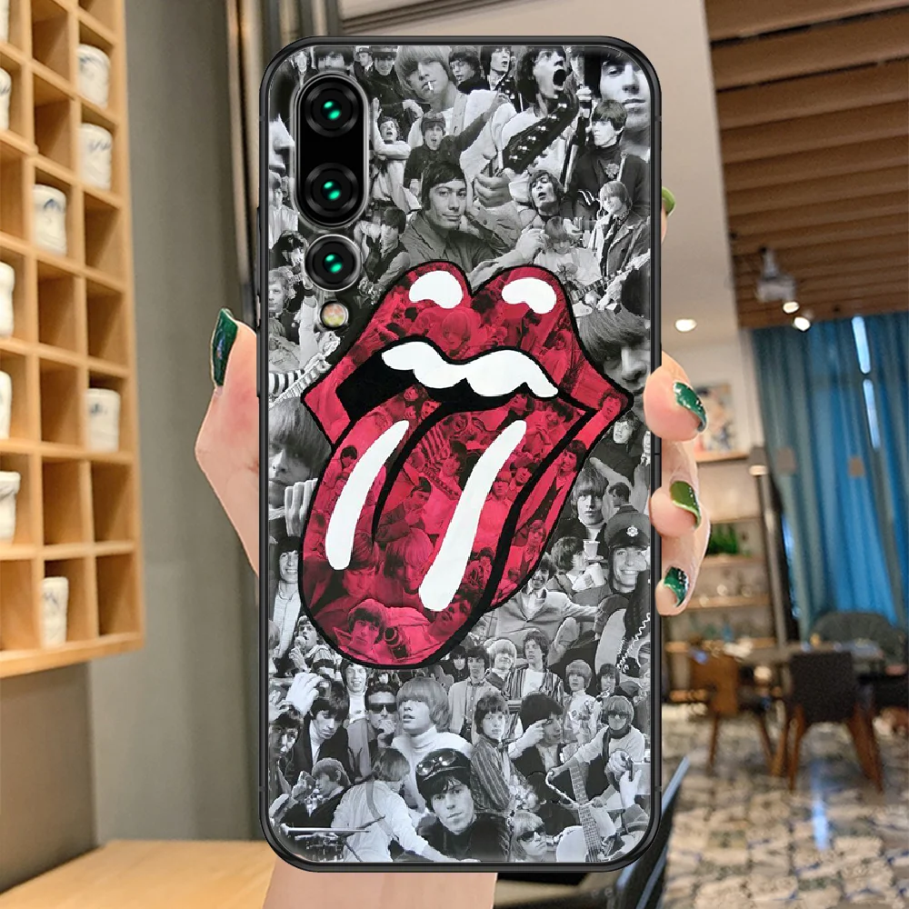 

Rock Band Stone Rolling Phone case For Huawei P Mate P10 P20 P30 P40 10 20 Smart Z Pro Lite 2019 black soft funda 3D back tpu