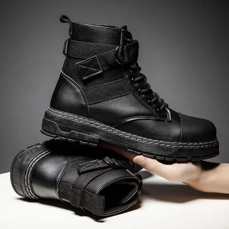 

Men's Winter Shoes Chunky Ankle Boots Warm Platform Shoes Comfortable Casual Boot Non-Slip Man Snow Boots Male Footwear
