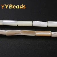 natural mother of pearl round tubular shape shell beads loose spacer charm beads for jewelry making bracelets necklaces 2 colors