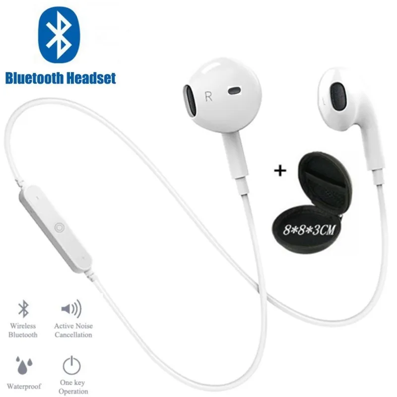 Спортивные шейные беспроводные наушники музыкальные вкладыши гарнитура с