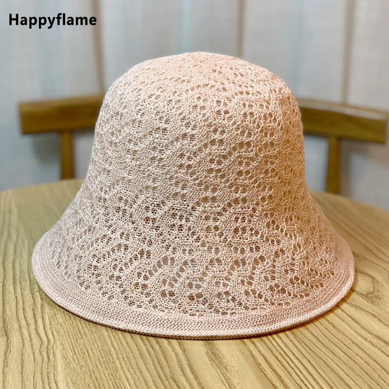 

Hats for Women Fashion Hollow Mesh Double Layer Foldable Hat Bucket Cap Summer Thin and Light Breathable Sun Hat Basin Cap Gorra