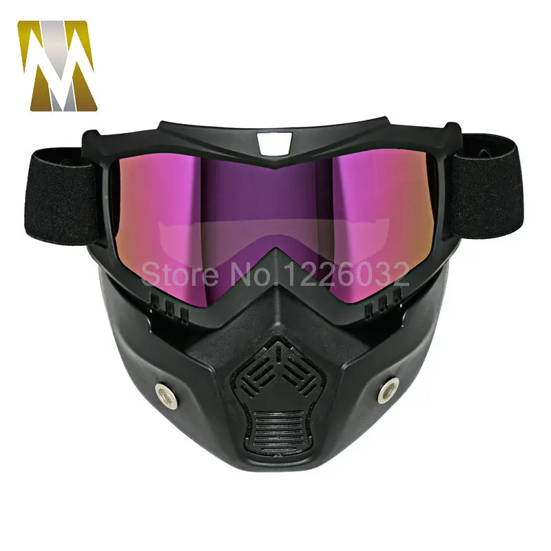 Очки для мотокросса Пылезащитная маска лица со съемным мотоциклетным Oculos Gafas и