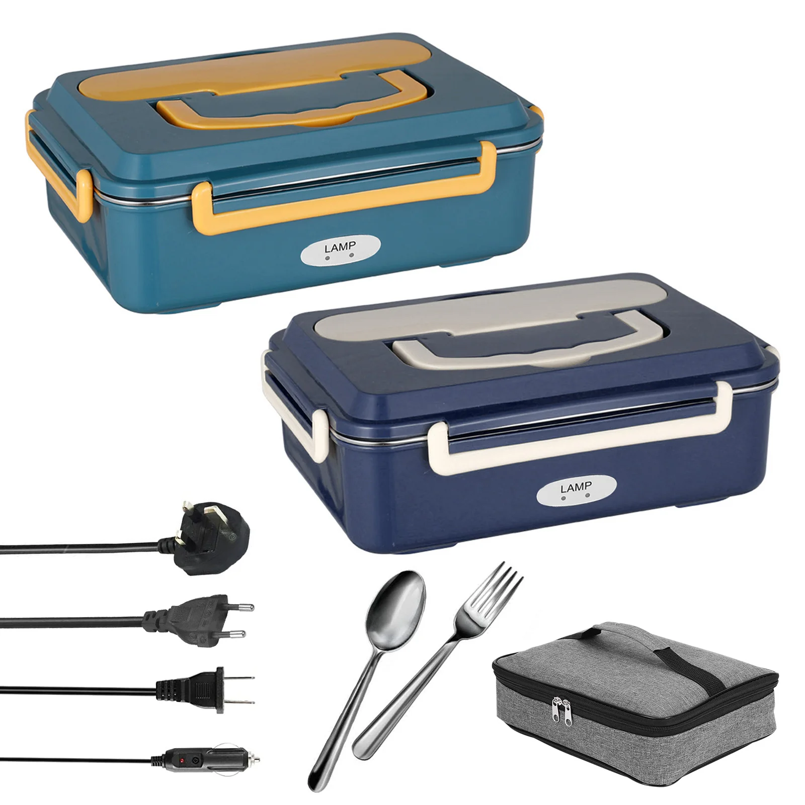 

Electric Lunch Box - High-power Food Heater, Portable Food Warmer 1.5l Large Capacity Lunch Box, Removable Stainless Steel Conta