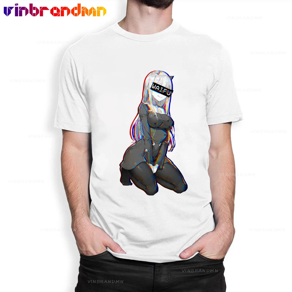 

Футболка Zero Two Waifu Ahegao Vaporwave Neon Pin Up Girl Reggae Мужская футболка моя геройская Академия японское аниме Waifu футболки топы