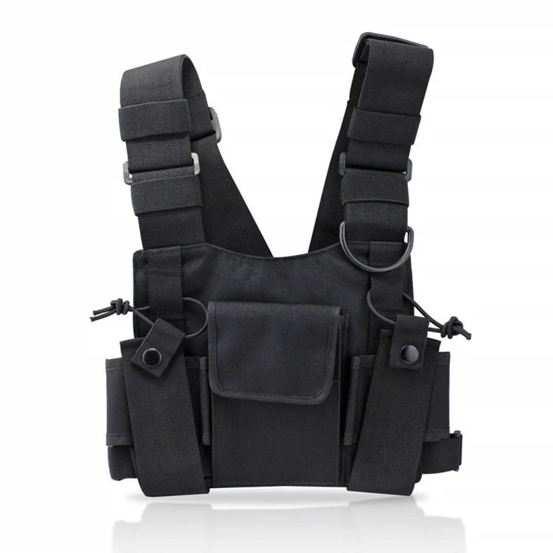 

Male Functional Hip Hop Black Vest Bag Women Tactical Streetwear Bags Female Waist Packs Fashion Men Chest Rig Bag Hunting Vest