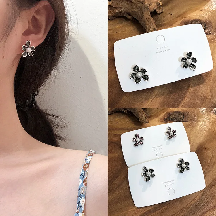 2019 корейская мода простые циркониевые хрустальные миниатюрные цветочные