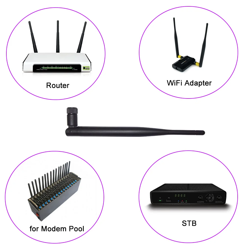 Антенна Wi-Fi 2 4 ГГц 5dBi антенна w/ RP-SMA Штекерный разъем для 21 см SMA кабель с адаптером