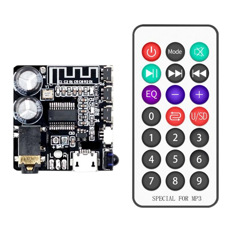 

V3.0 Bluetooth Audio Receiver Board VHM-314 Bluetooth 5.0 Mp3 Lossless Decoder Board with EQ Mode and IR Control