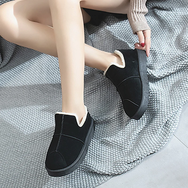 

Lady Boots Women's Rubber Shoes Rain Luxury Designer Plush Australia Flat Heel Winter Footwear Round Toe Boots-Women Fashion Fu