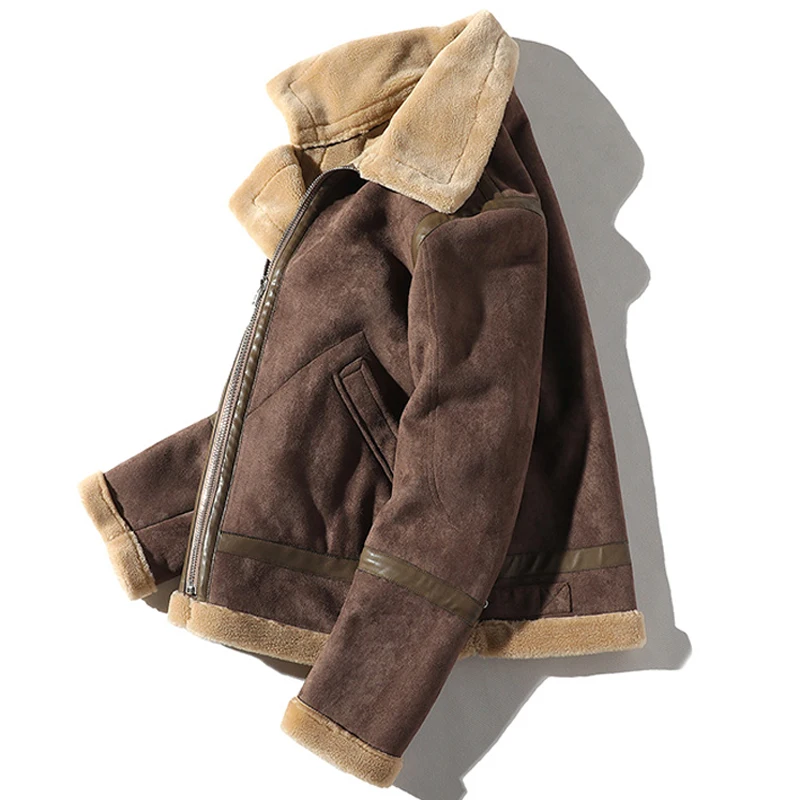 Vintage Bomber Mens Faux Fur Coats Winter 5XL Name Brand Mans Jackets Men Overcoat European Oversized Streetwear A861 | Мужская одежда