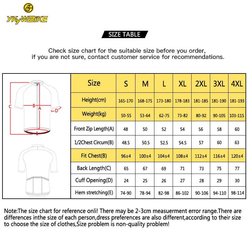 

YKYWBIKE Men Cycling Jersey 2021 Summer Short Sleeve Bicycle Jersey Breathable Quick Dry MTB Road Bike Jersey Ciclismo