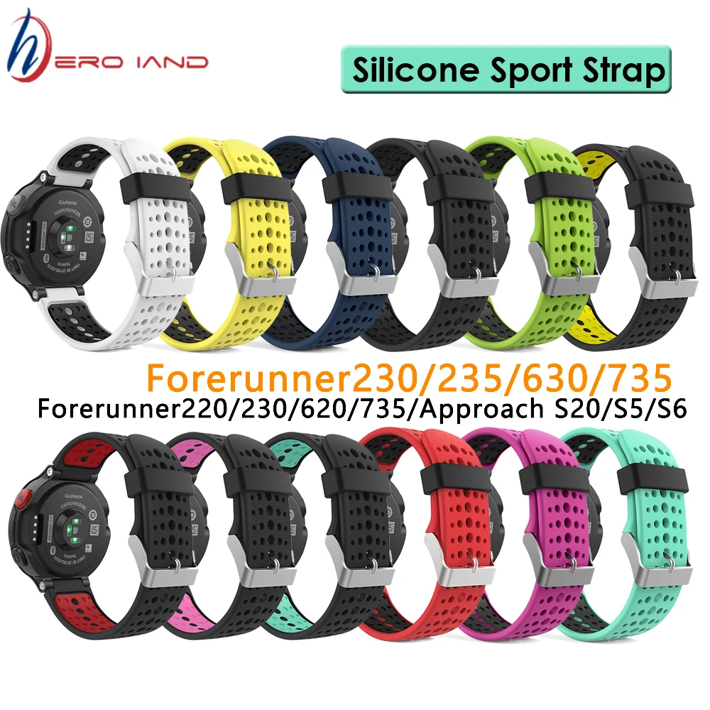 Силиконовый ремешок для наручных часов Garmin Forerunner 235/230/220/620/630/735/735XT/235Lite часы Спорт
