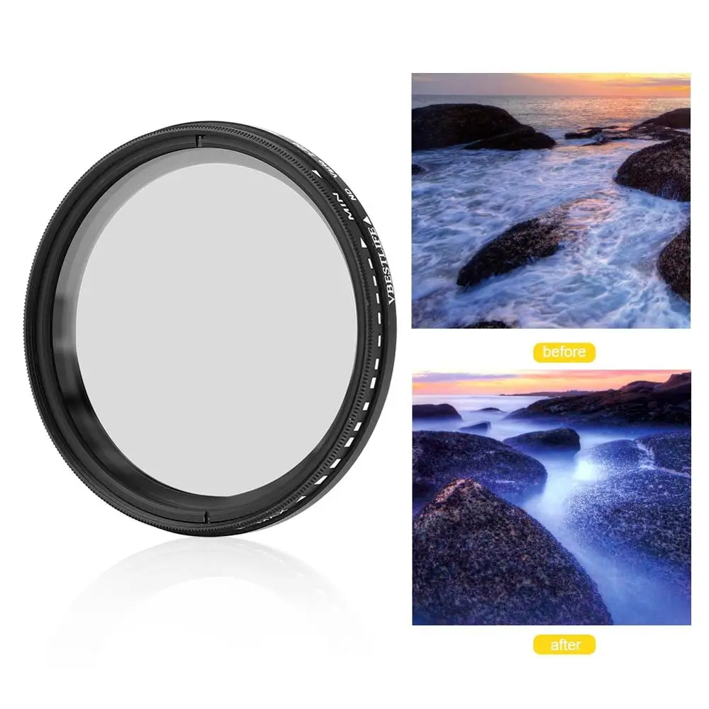 Регулируемый фильтр для объектива ND Fader нейтральная плотность камер Canon 49 мм 52 55 58