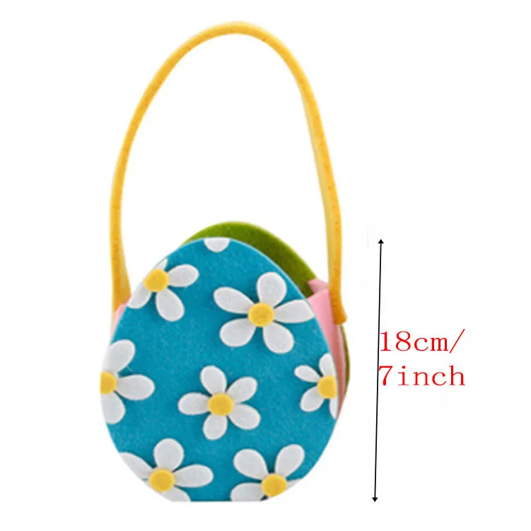 

Chic Easter Egg Hunt Bag for Girl Daughter Cute Candies Snacks Bags Presents Handbag Basket Creative Petal Egg Shaped Tote
