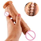 Реалистичный фаллоимитатор с эффектом ощущения кожи, настоящий мягкий пенис С килем, Женский мастурбатор, секс-игрушки для точки G, фаллоимитатор на присоске