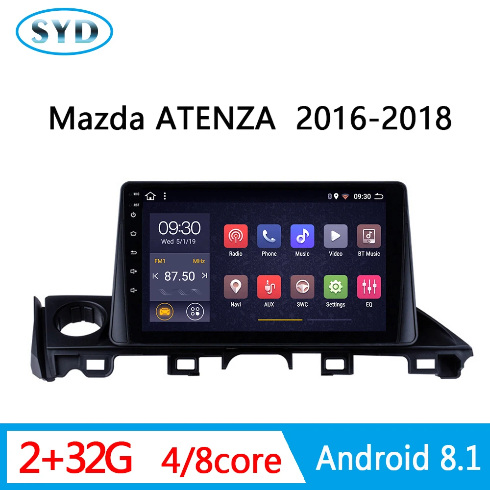 Автомагнитола для Mazda ATENZA 2016-2018 автомобильный DVD мультимедийный плеер Видео