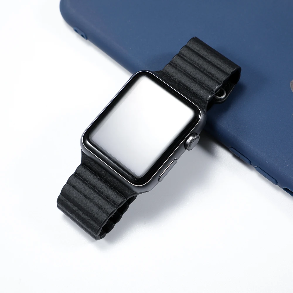 Кожаный ремешок для apple watch, ремешок для apple watch 5, 4, 40 мм, 44 мм, correa iWatch 42 мм, 38 мм, браслет, Аксессуары для наручных часов