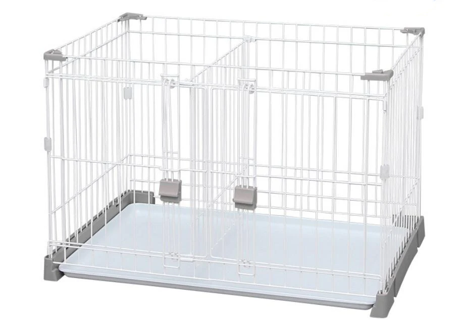 87x59x61 см двухдверная клетка для собак экологически чистый забор с колесами
