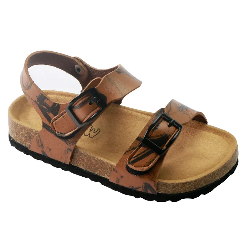 

Boys Summer Sandals 2020 PU Leather Corks Beach Shoes Kids Sports Soft Non-slip Casual Toddler Sandals 1-5 years