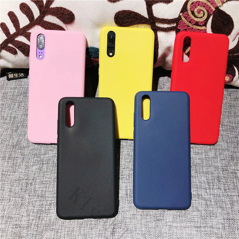 

Solid Color Silicone Couples Cases For Huawei P20 Pro P10 plus P9 Honor 8 9 10 Cute Candy Color Soft Simple Fashion Phone Case