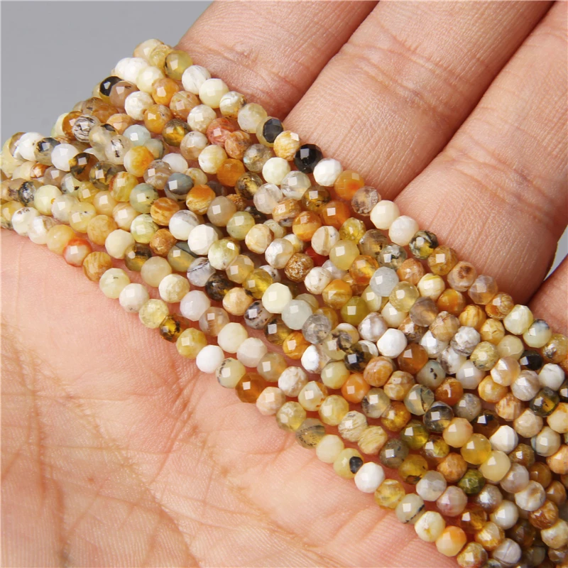 

Бусины из натурального камня с огранкой, 3x4 мм