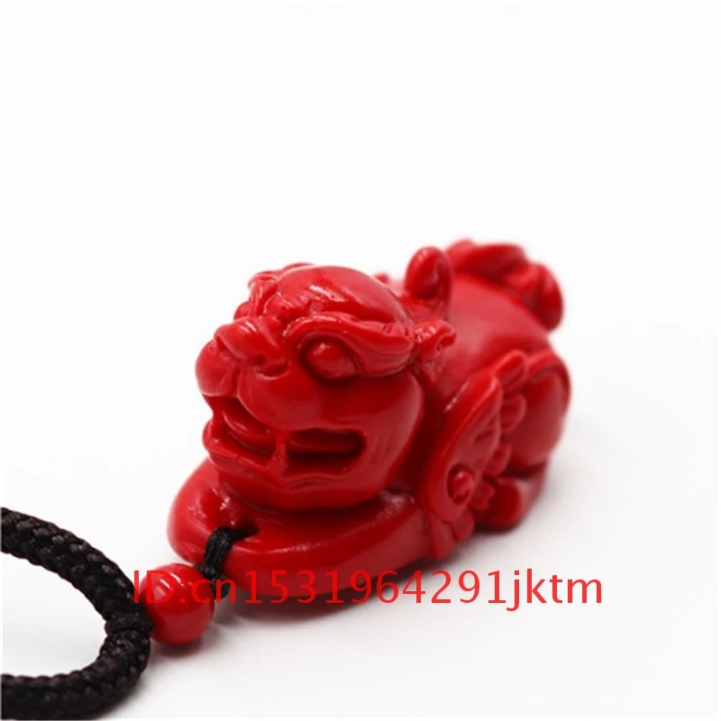 Резной женский амулет Cinnabar ювелирные изделия натуральные китайские Подарки