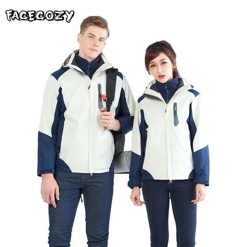 Куртка для катания на лыжах и сноуборде Facecozy зимняя куртка 3 в 1 мужчин женщин