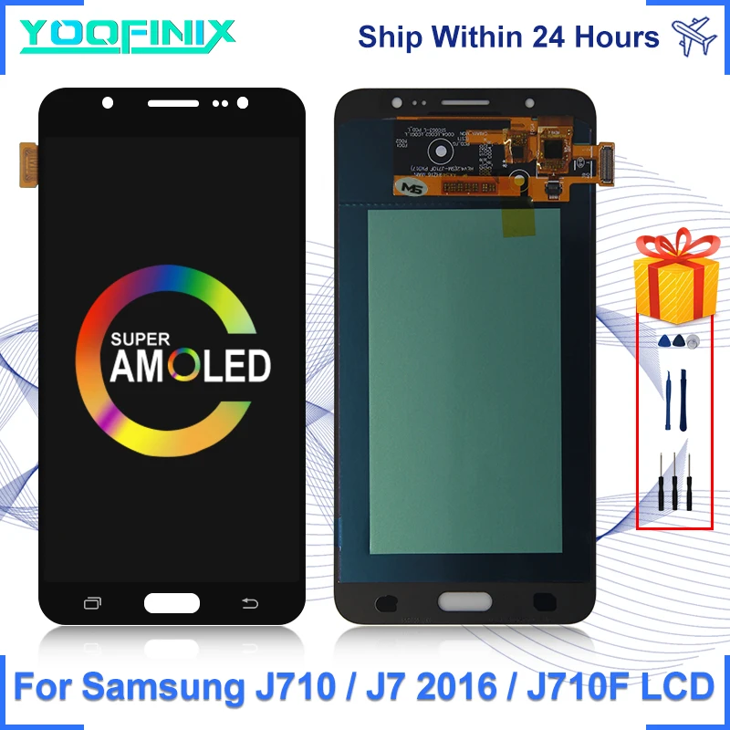 

Super AMOLED для Samsung Galaxy J7 2016 LCD сенсорный экран дигитайзер Запасные части для J710F J710FN J710 ЖК-дисплей J7 Duos
