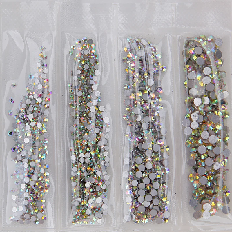 Nail Art Set Irregular Crystal Diamond Round Rhinestones Flat Bottom Curved Black Tweezer Nipper Wax Dotting Pen Manicure Tools | Красота и