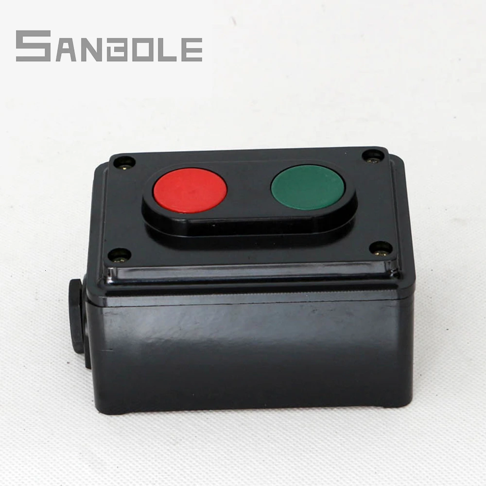 Кнопочный переключатель с защитной коробкой 2 позиции 2nc двойные красные и