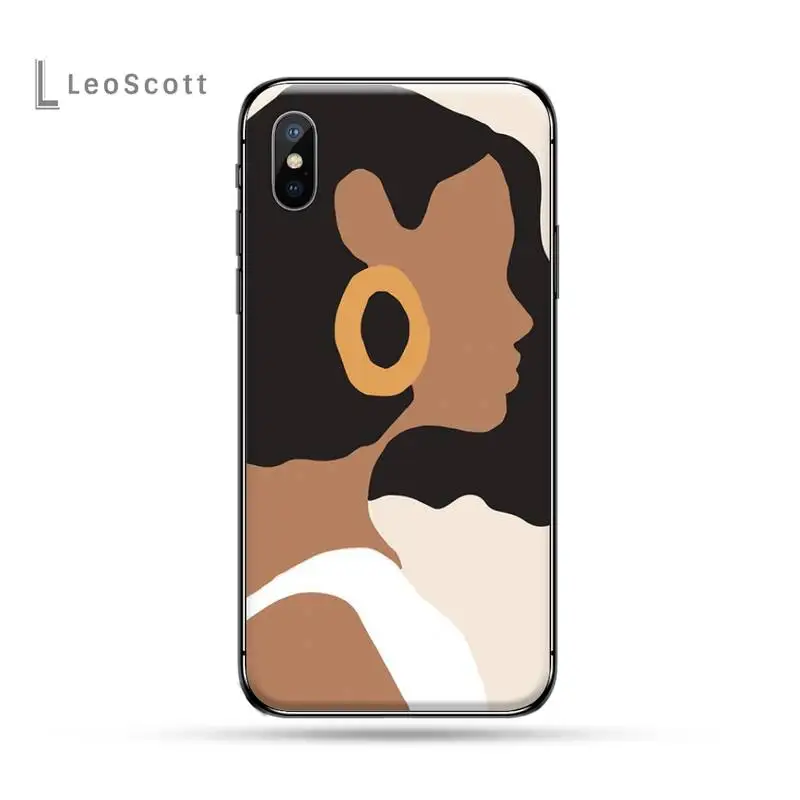 

vintage girl minimalist art abstract fashion Anti-fall Phone Case for iPhone 11 12 pro XS MAX 8 7 6 6S Plus X 5S SE 2020 XR