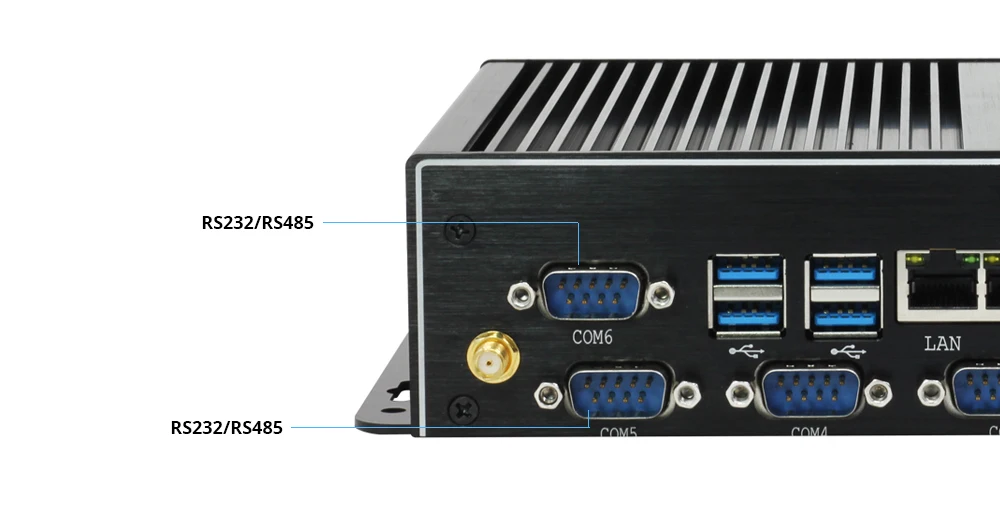 Безвентиляторный Intel Core i7-4500U Мини ПК Windows Dual Gigabit Ethernet WiFi 6* RS232/485 8* USB HDMI VGA 4G LTE промышленный микро ПК