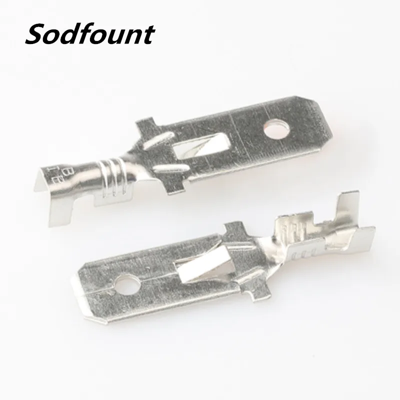 100 шт, H62, латунная Луженая 7,8 мм, стандартный автомобильный разъем, Мужская клемма