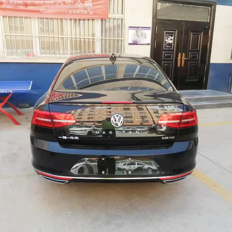 

For Passat B8 Spoiler 2017 2018 2019 Volkswagen Passat B8 Spoiler ABS plastic Material Car Rear Wing Color Rear Spoiler
