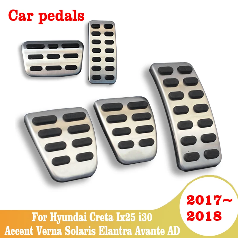 

Car Foot Fuel Pedal Accelerator Brake Pedal Pad Covers For Hyundai Creta Ix25 i30 Accent Verna Solaris Elantra Avante 2017 2018