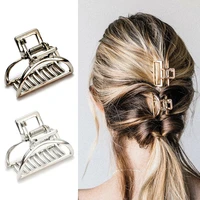2021 women girls geometric hair claw clamps hair crab moon shape hair clip claws solid color accessories hairpin largemini size