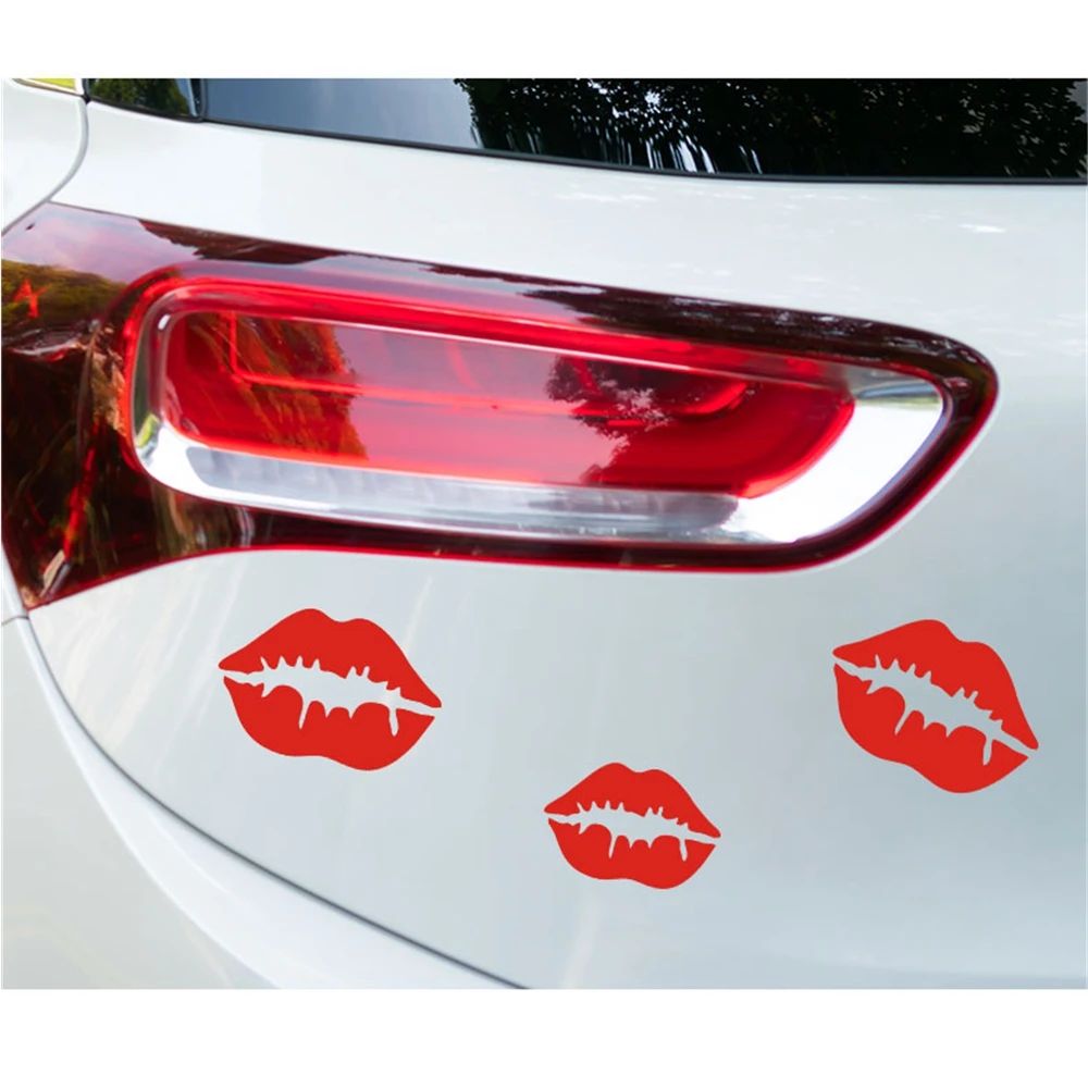 

Red lips kiss Stickers New Arrival DIY Decor Car Styling For Auto Car/Bumper/Window Vinyl Decal Sticker Decals