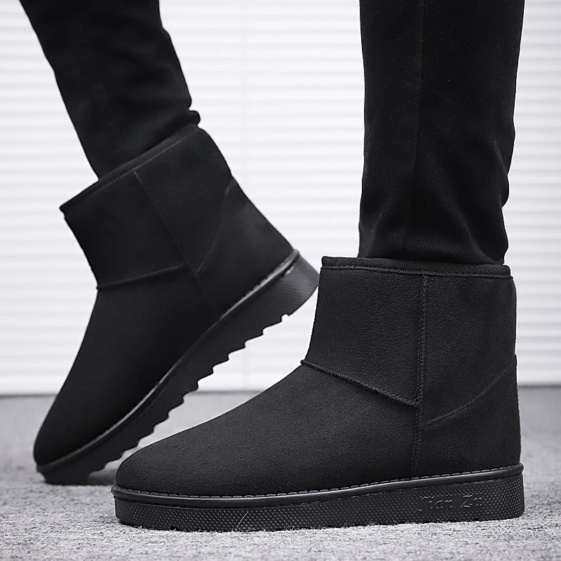 Мужские кожаные ботинки коричневые повседневные зимние 2019 | Обувь