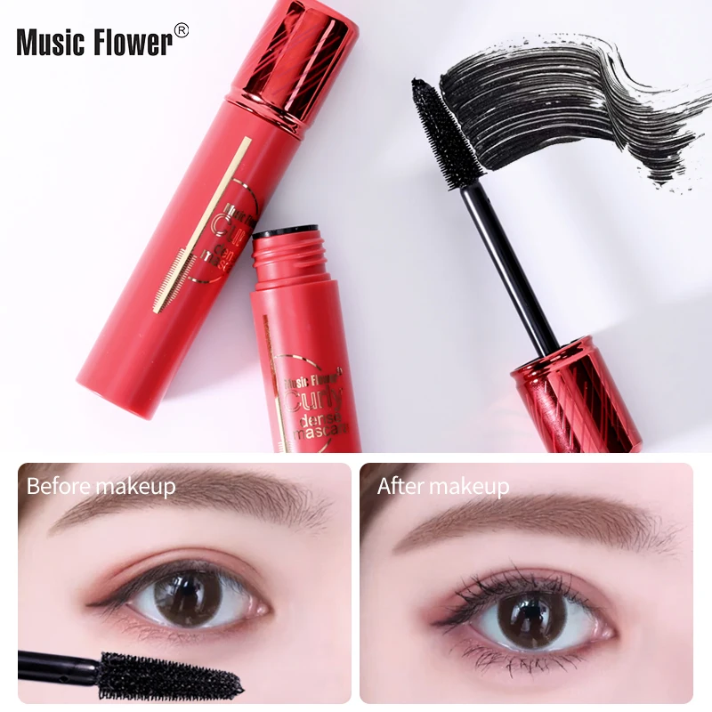 

1 Pcs Mascara Thick Curling Quick-drying Waterproof Sweatproof Non-irritating Natural Long-lasting Lashes Makeup Cosmetics TSLM1