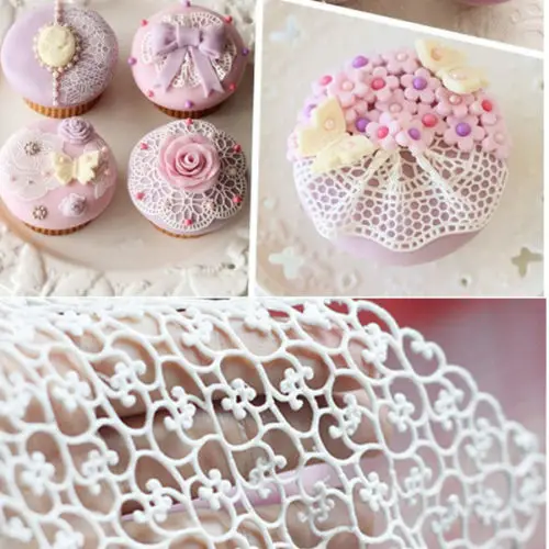 Large Rectangle Silicone Cake Fondant Mould DIY Mat Flower Lace Mold Sugar Craft Baking Decorating Tools | Дом и сад