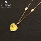 Ювелирные изделия Xuping, модные ожерелья с подвеской из нержавеющей стали с кристаллами для женщин, подарок A00331602