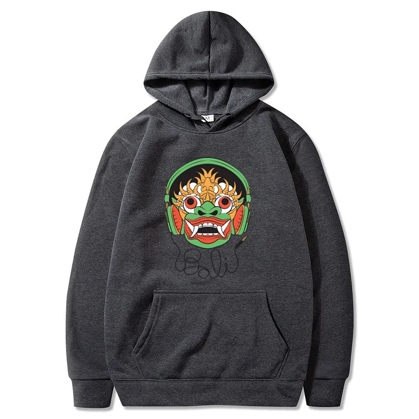 

Spring And Autumn New Hooded Sweater Loose Men And Women With The Same Jacket Tide Brand Funny Devil Printed Clothes